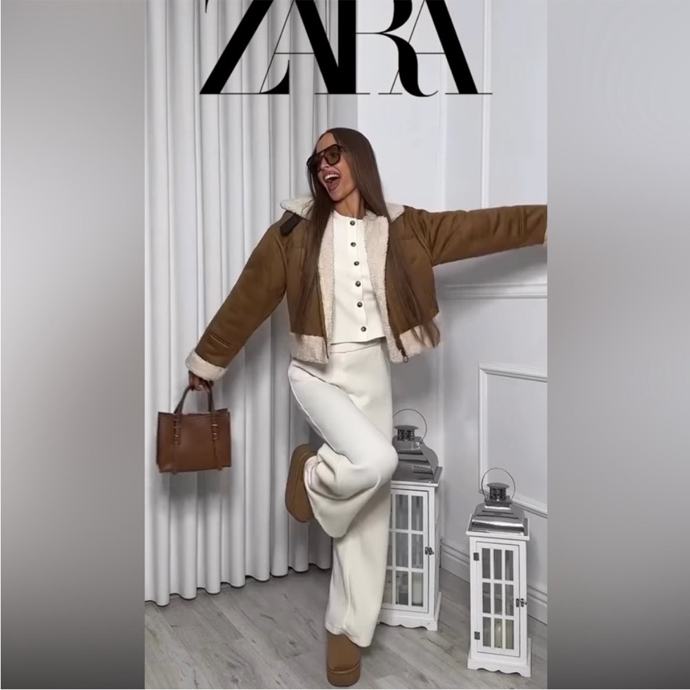 ZARA DOUBLE-FACED BIKER JACKET - Picture 3 of 16